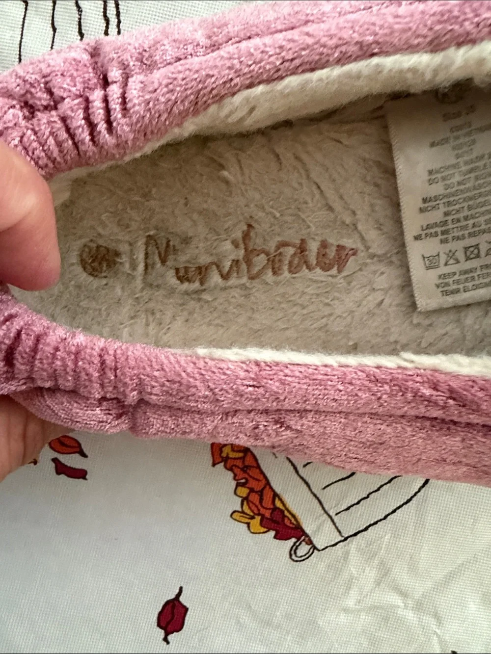 Mini boden velvet bear slippers 35